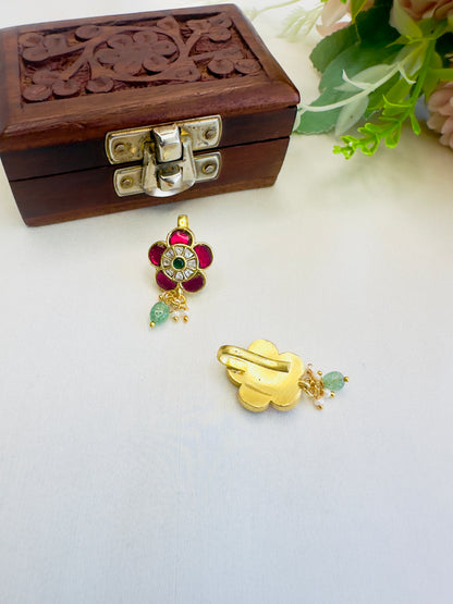 Five Petals Flower Bugadi Earrrings