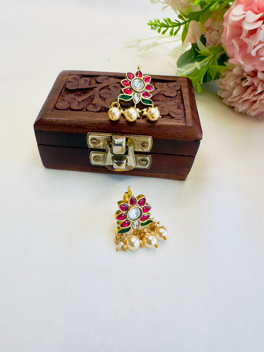 Jadau Multicolor Flower Design Bugadi