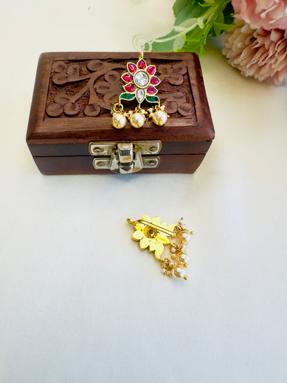 Jadau Multicolor Flower Design Bugadi