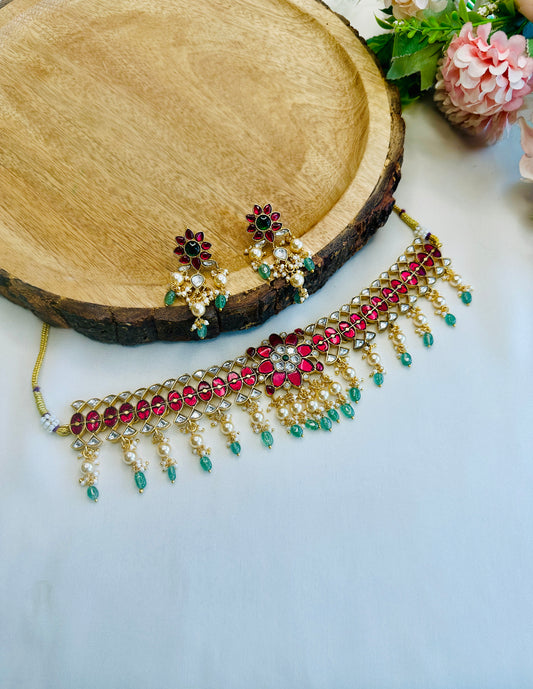 Jadau Flexible Choker Set