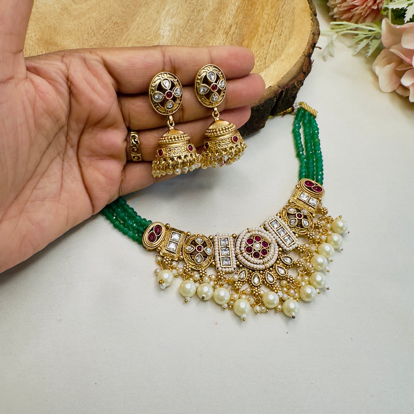 Rajwadi Sleek Necklace Set