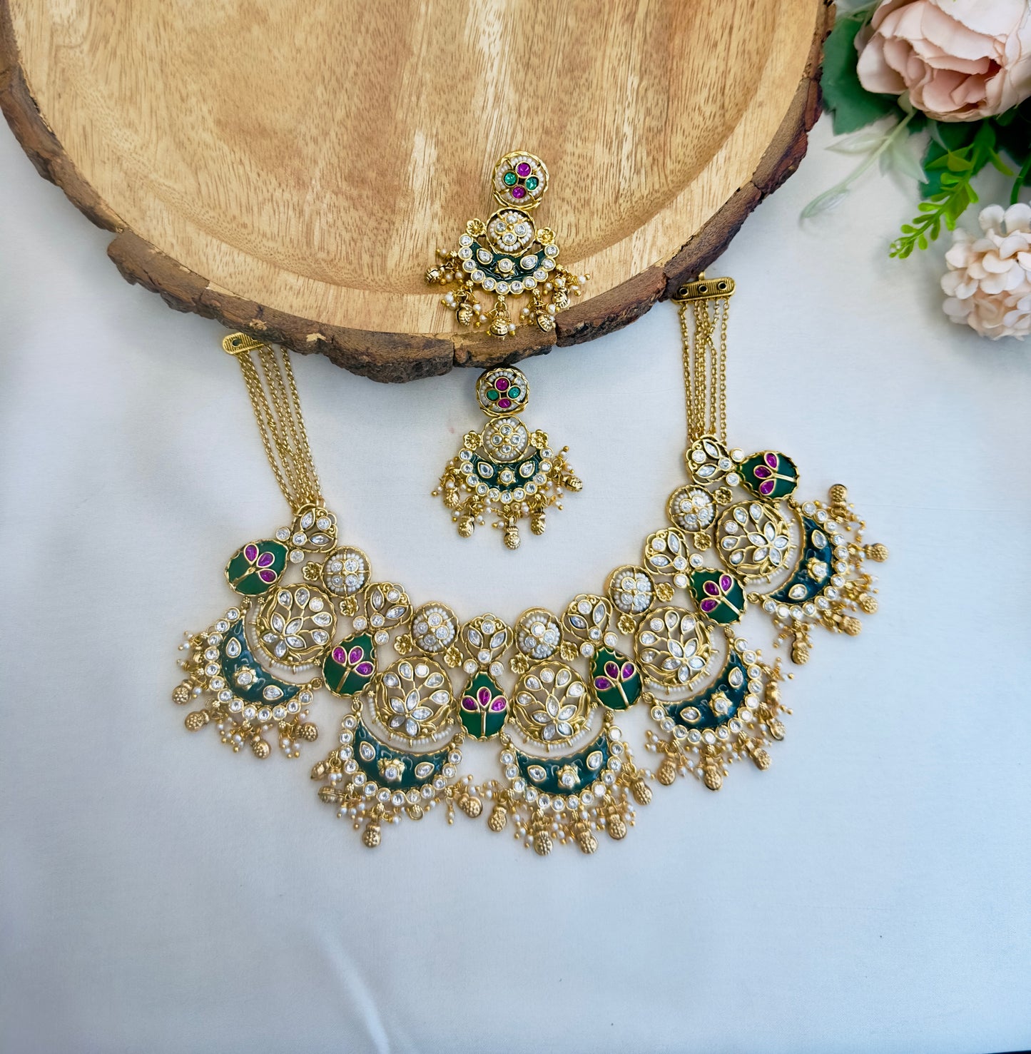Five Chand Rajwadi Necklace Set