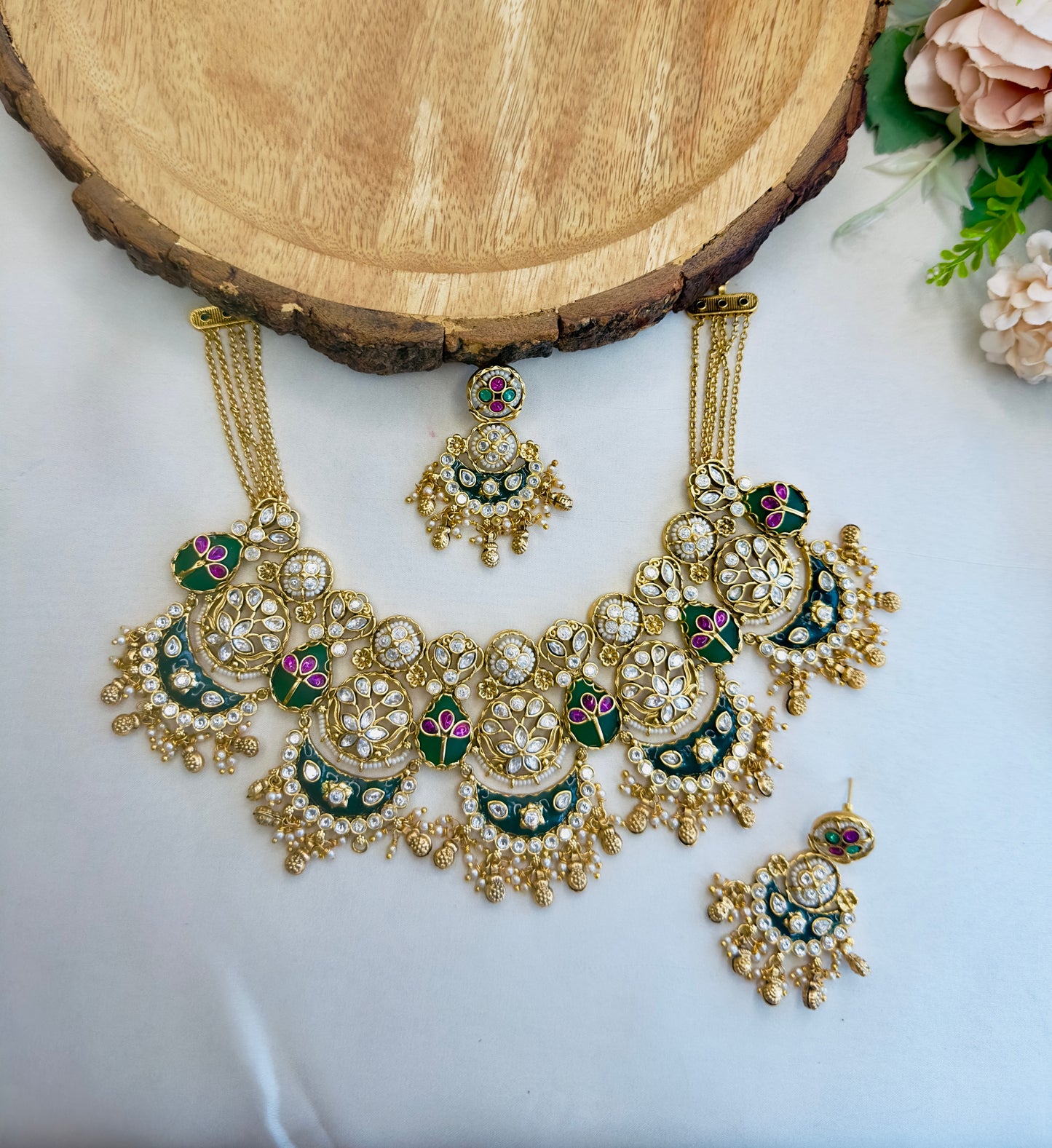 Five Chand Rajwadi Necklace Set