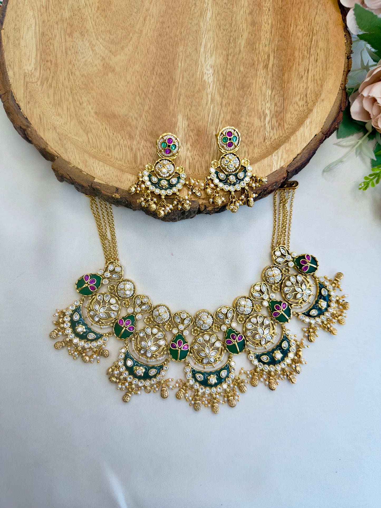 Five Chand Rajwadi Necklace Set