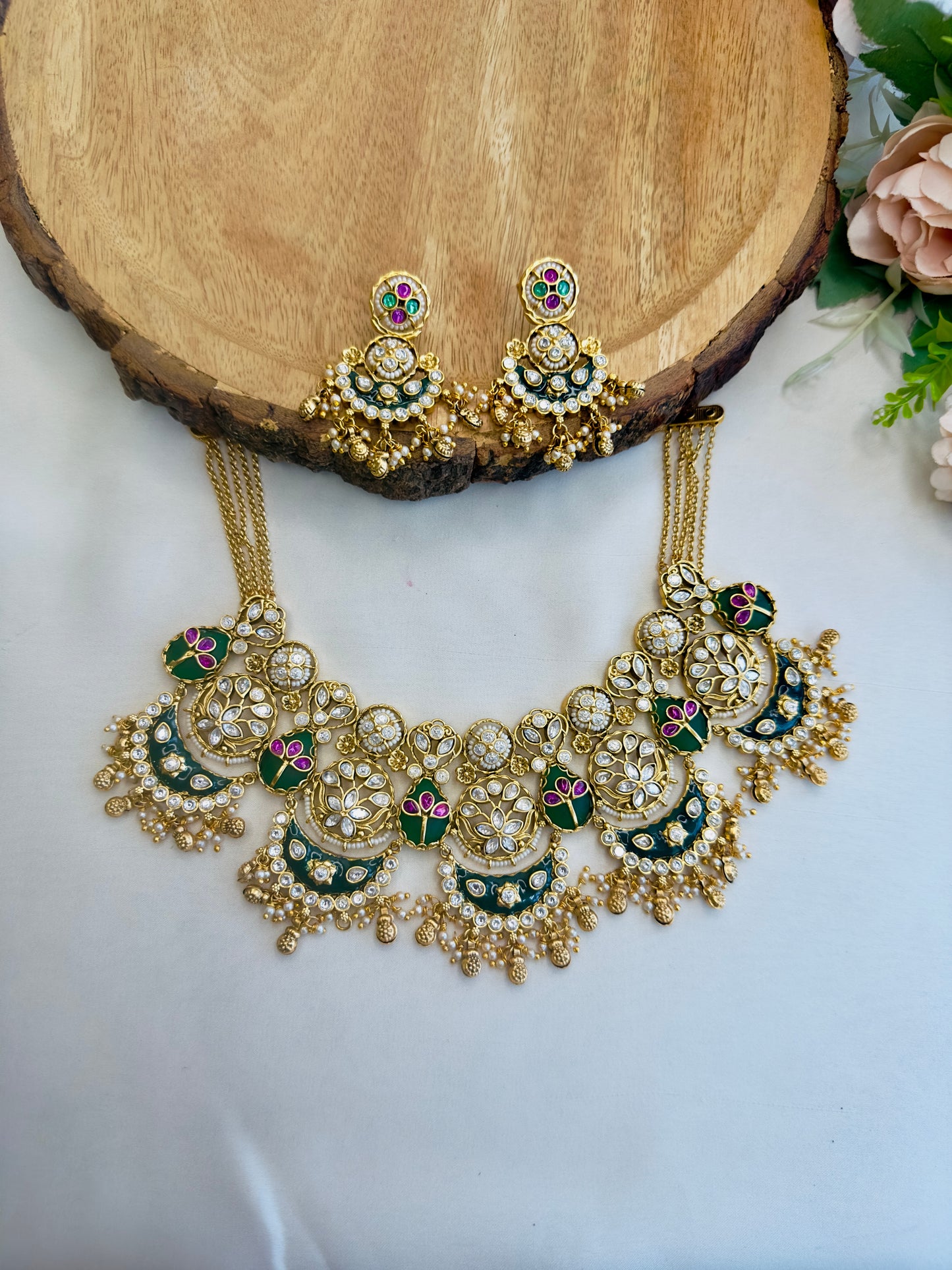 Five Chand Rajwadi Necklace Set