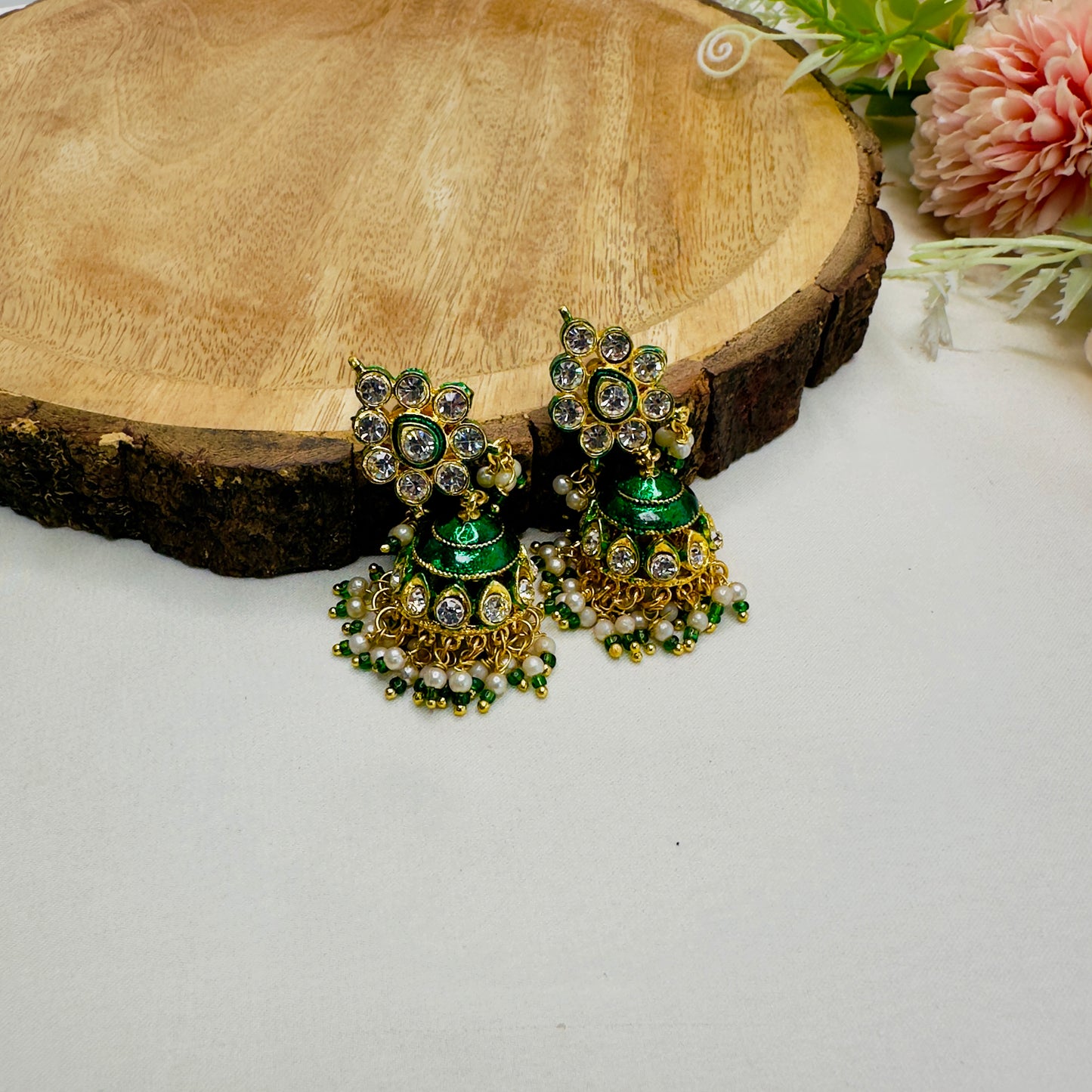 Bikaneri Kundan Stones Earrings