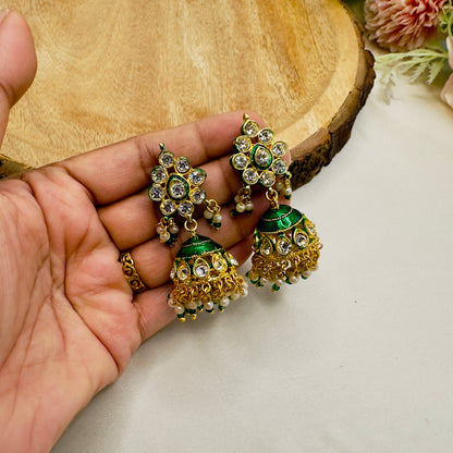 Bikaneri Kundan Stones Earrings