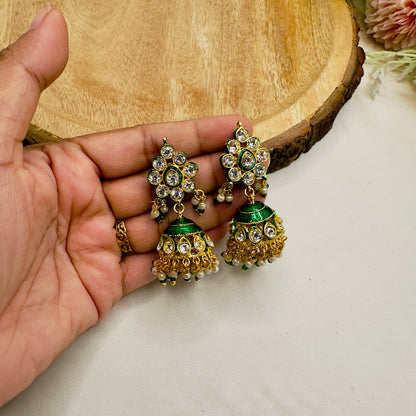 Bikaneri Kundan Stones Earrings