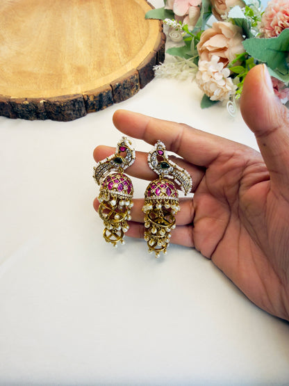 Multilayer Jhumki Earrings