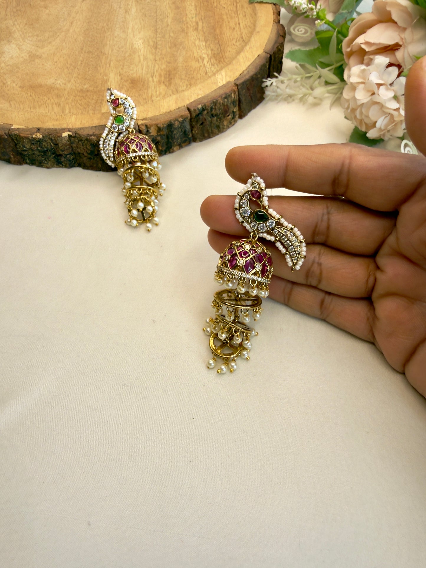 Multilayer Jhumki Earrings