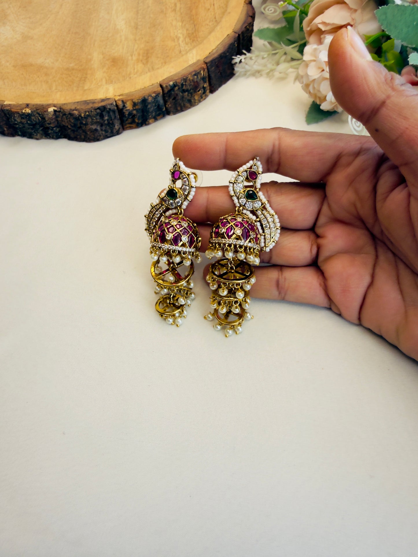 Multilayer Jhumki Earrings