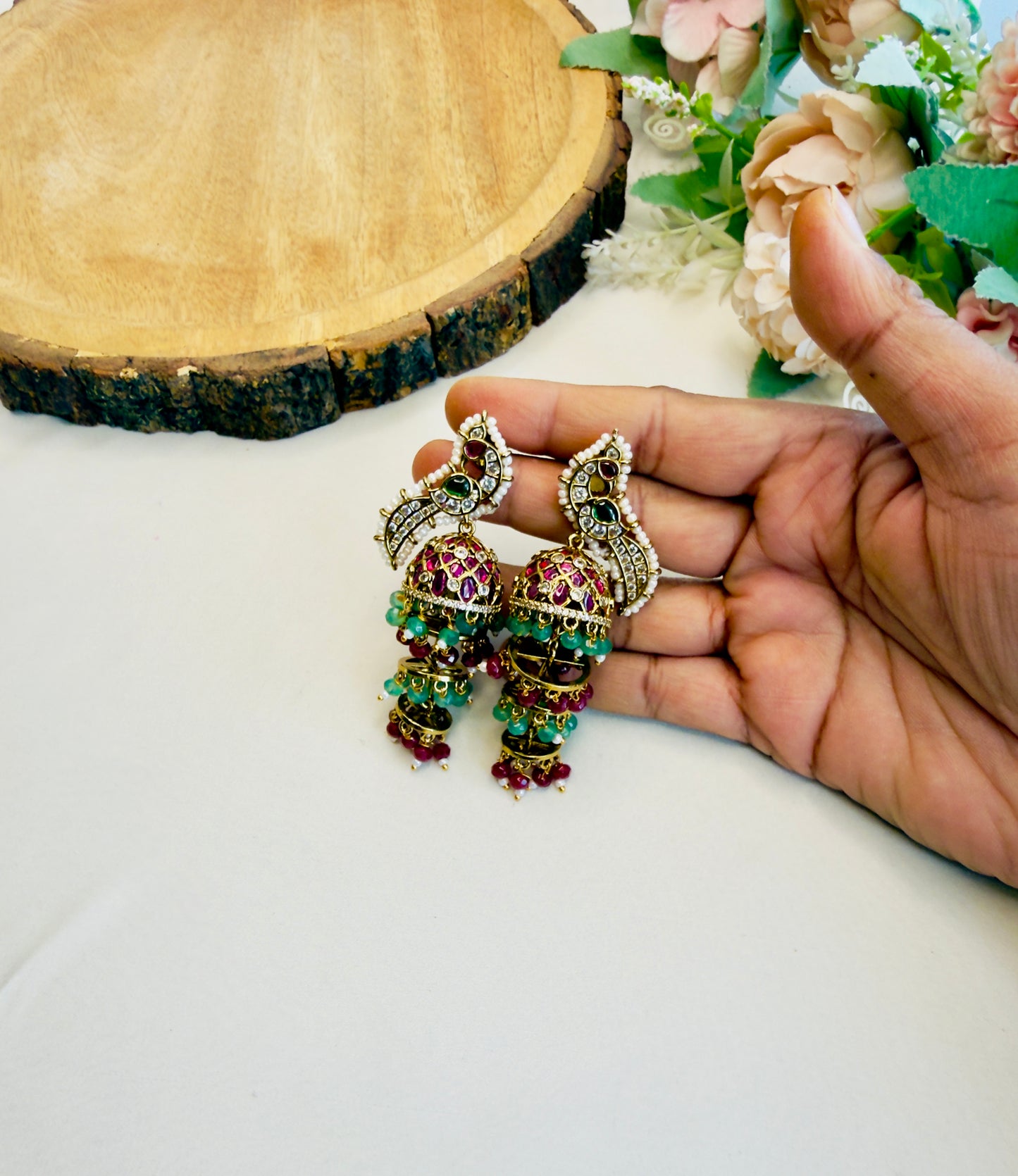 Multilayer Jhumki Earrings