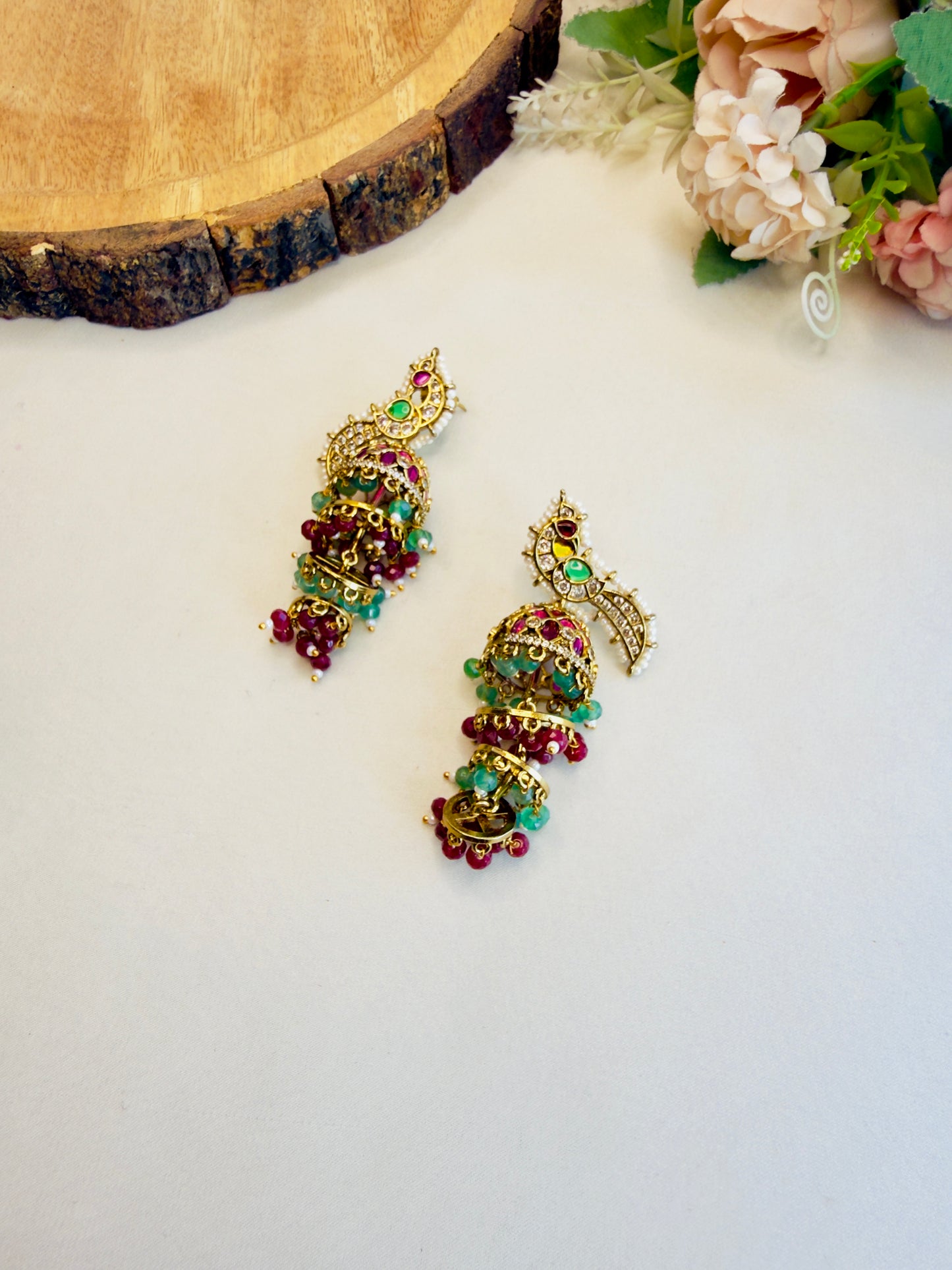Multilayer Jhumki Earrings