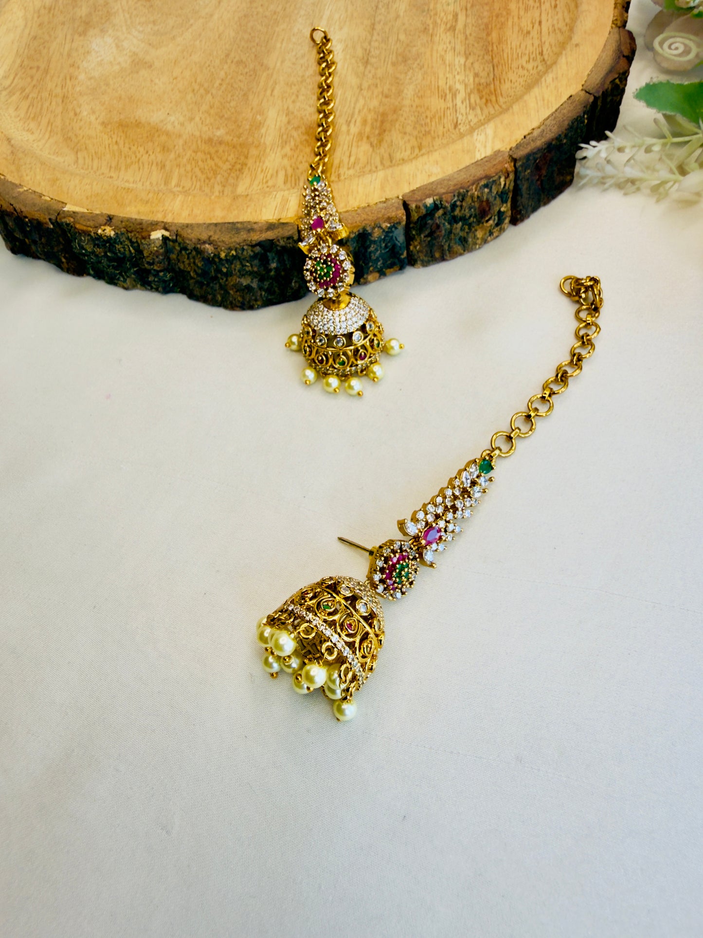 Jhumki Earrings with Ear chain