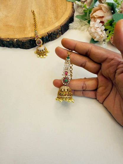Jhumki Earrings with Ear chain