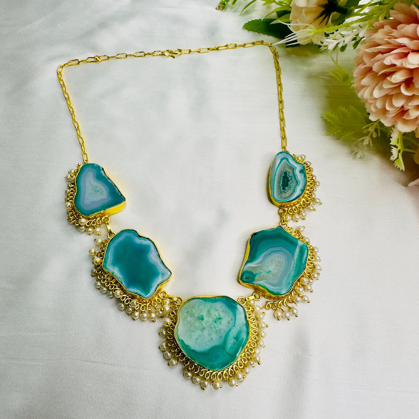 Natural Druzy Stone Necklace