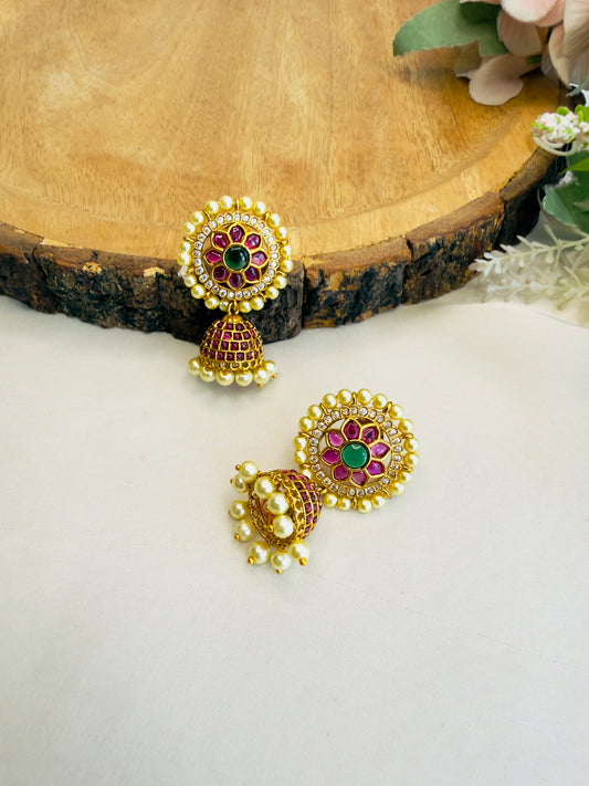 Pearl Jhumka Earrings