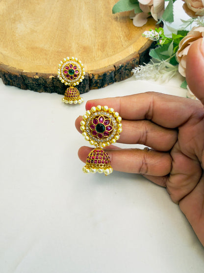 Pearl Jhumka Earrings