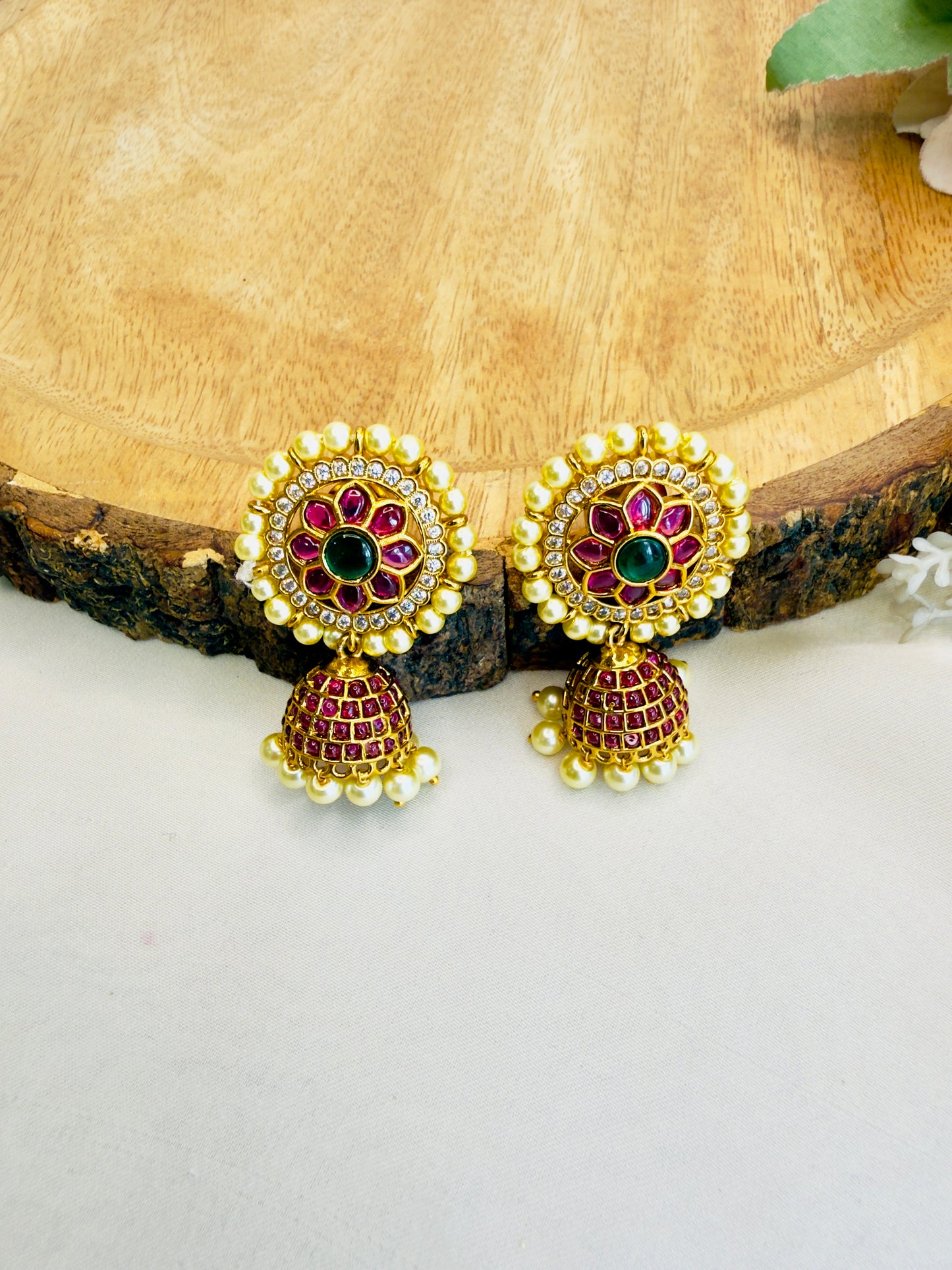 Pearl Jhumka Earrings