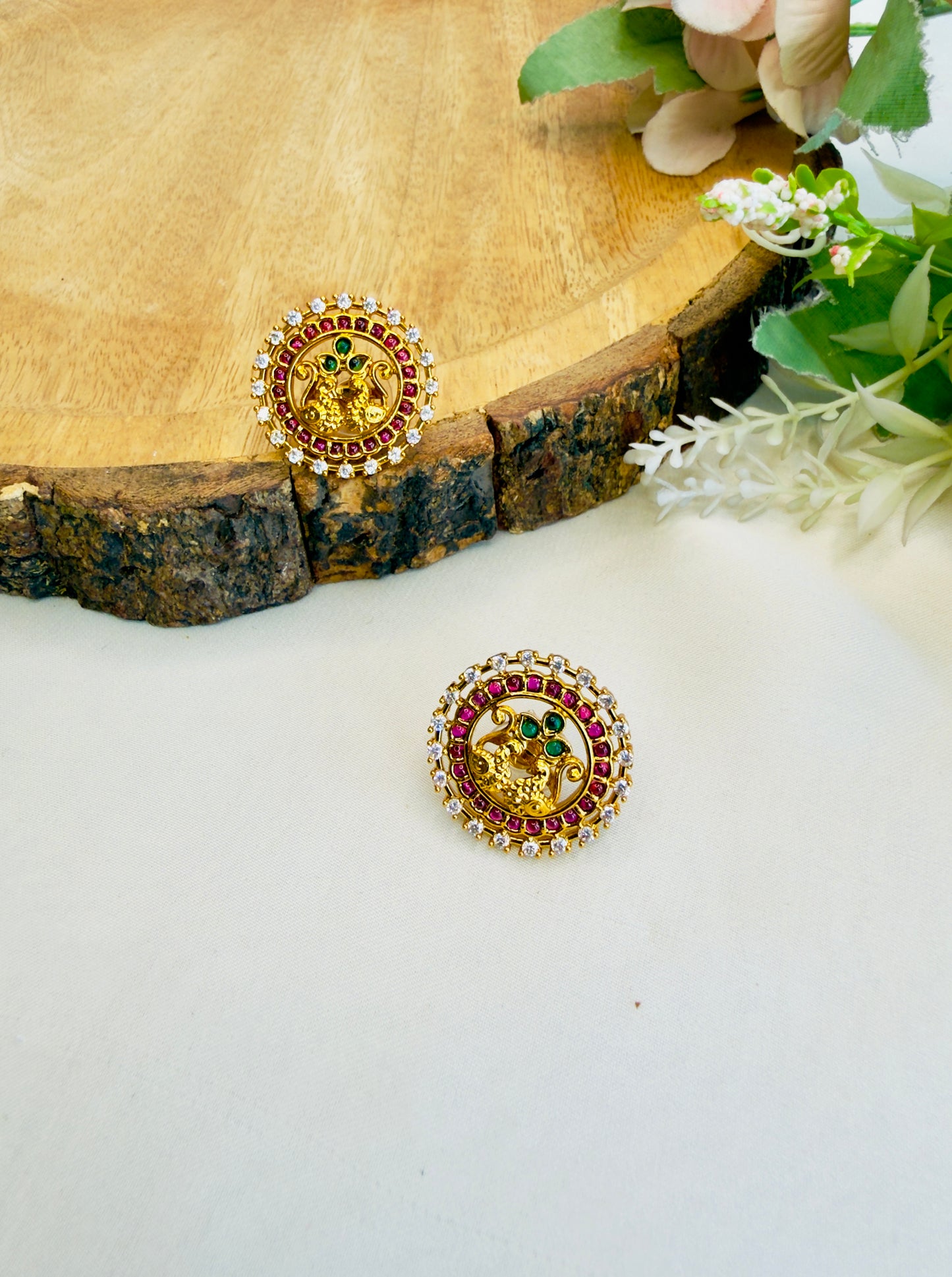 Peacock Stud Earrings