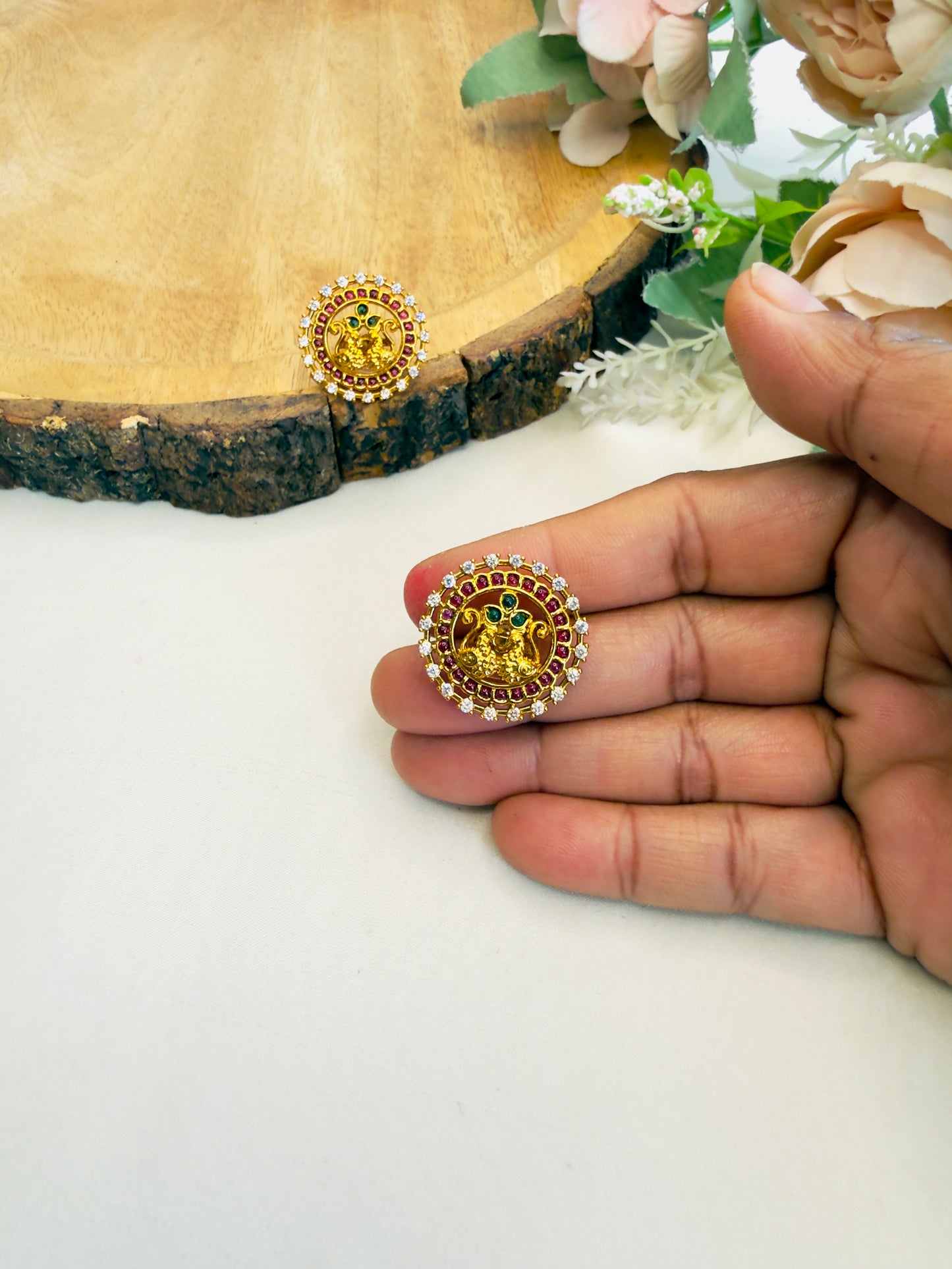 Peacock Stud Earrings