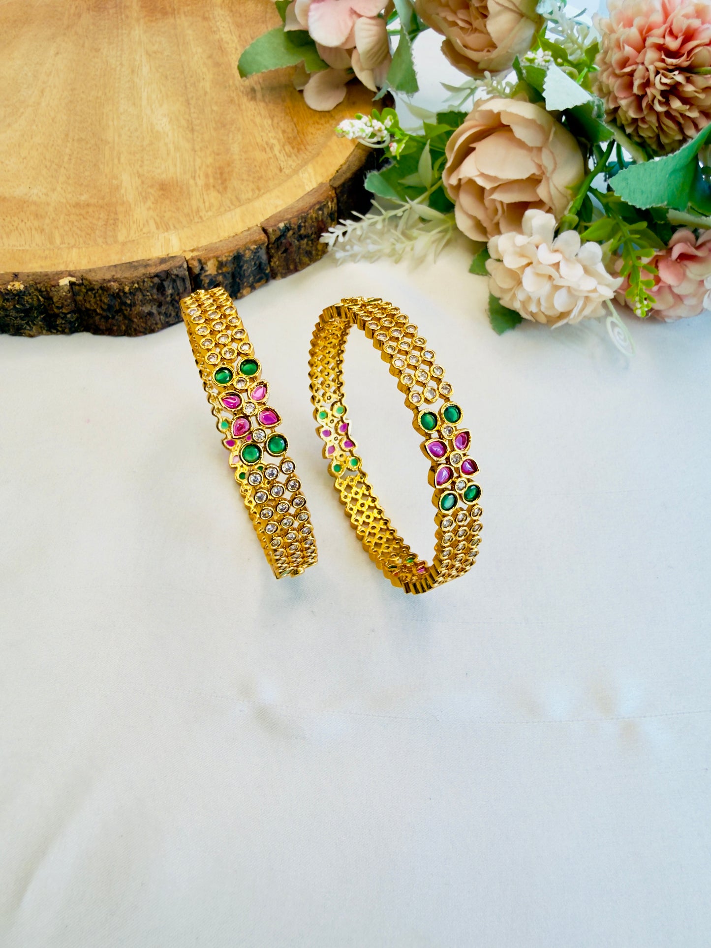 AD Temple Finish Multicolor Bangles
