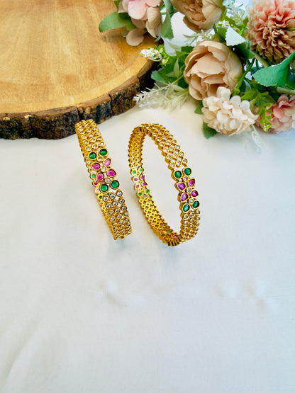 AD Temple Finish Multicolor Bangles