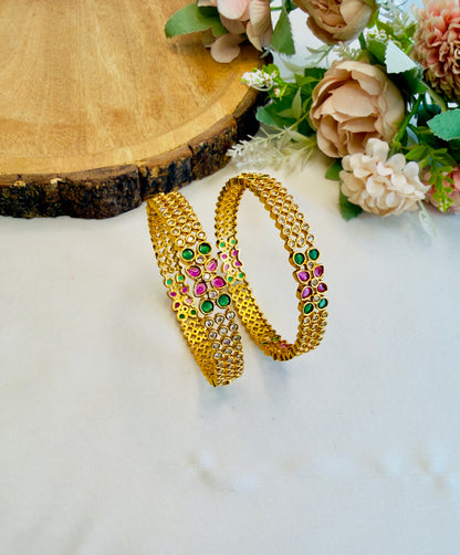 AD Temple Finish Multicolor Bangles
