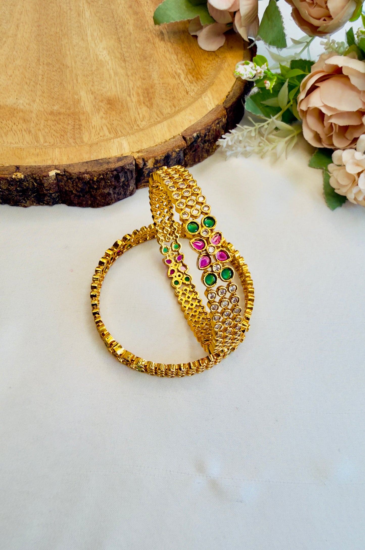 AD Temple Finish Multicolor Bangles