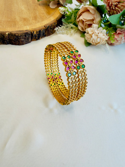 AD Temple Finish Multicolor Bangles