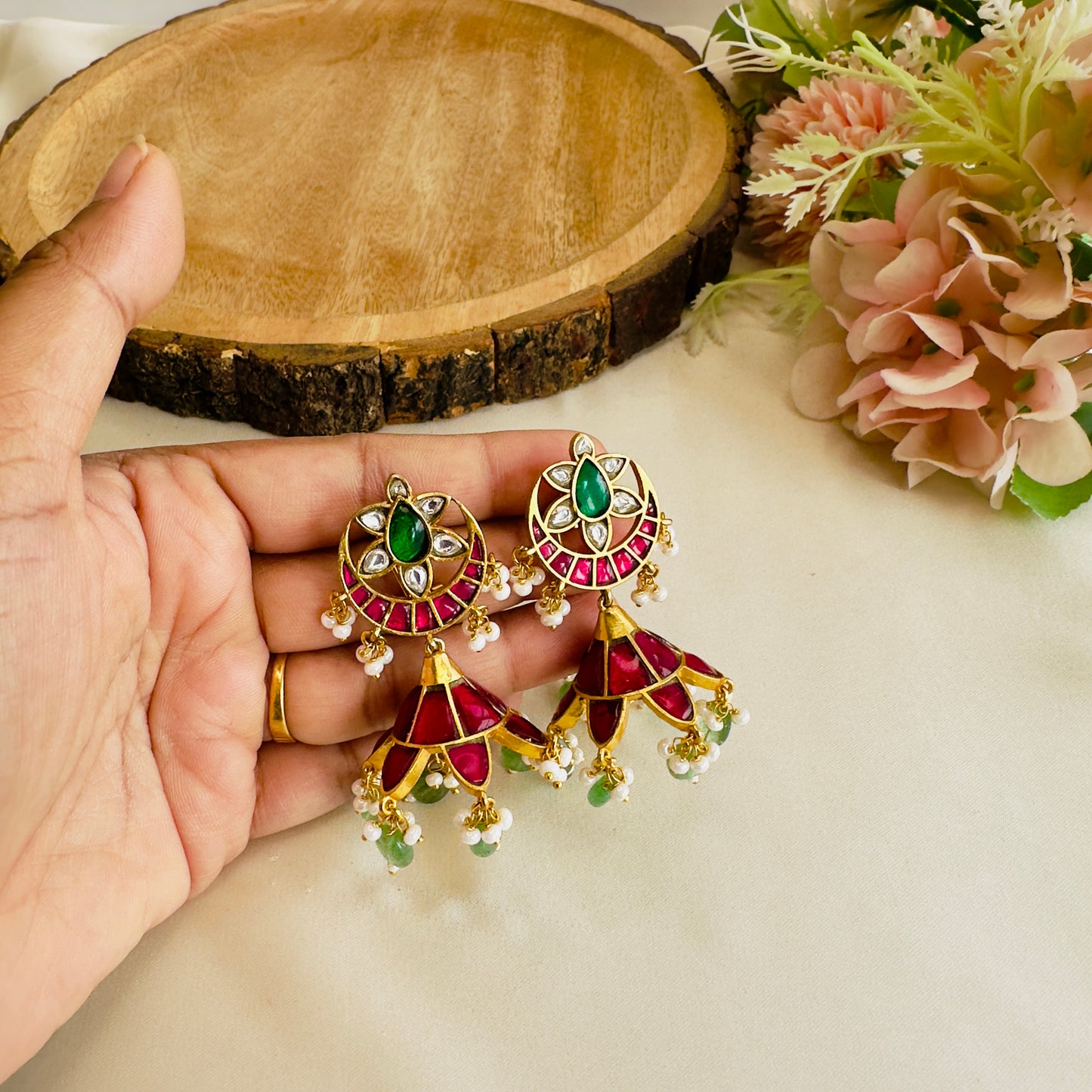 Chandbali Jhumki Earrings