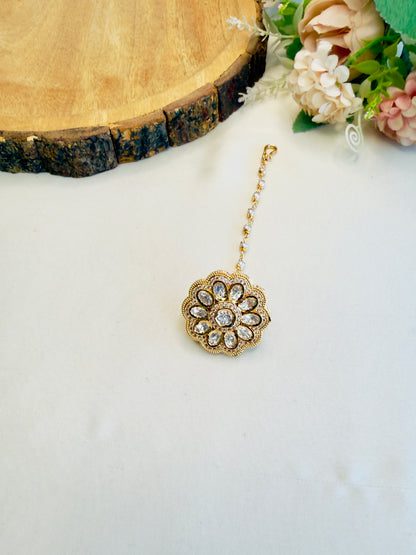 Flower Design Kundan Borla