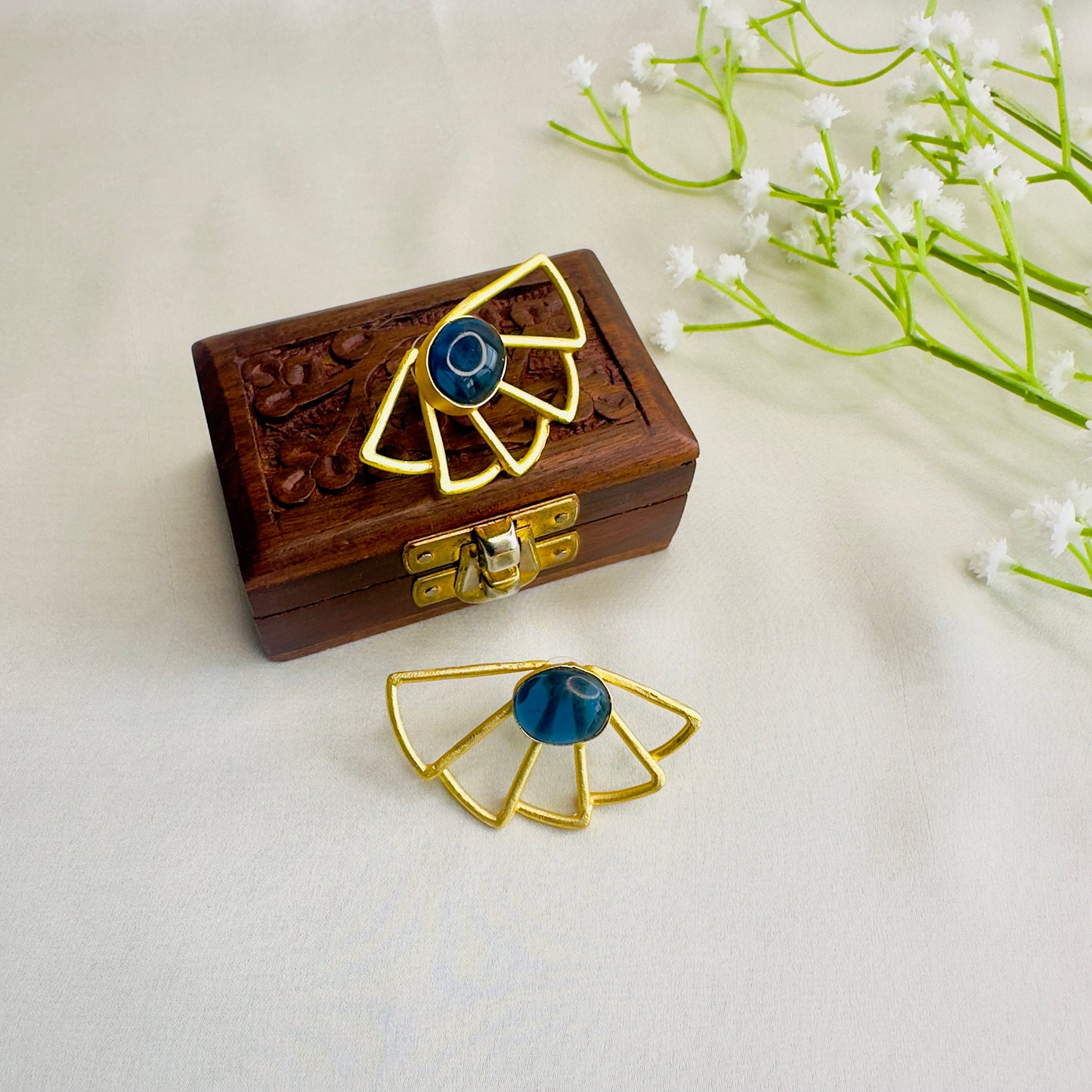 Half Flower design Earrings