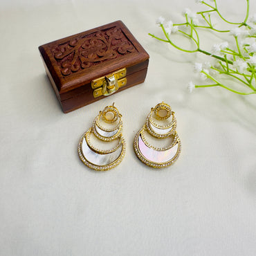 Chand Bali MOP AD Earrings