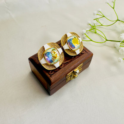 Rainbow Swarovski Stud Earrings