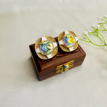 Rainbow Swarovski Stud Earrings