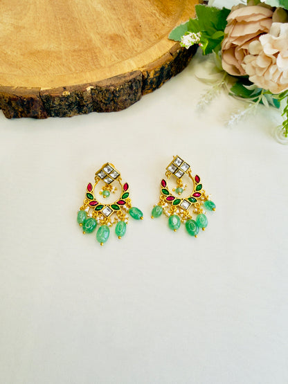 Multicolor Jadau Earrings