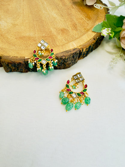 Multicolor Jadau Earrings