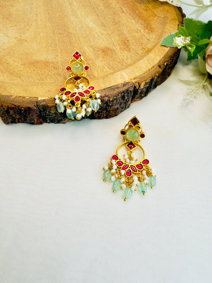 Jadau Chand bali Earrings