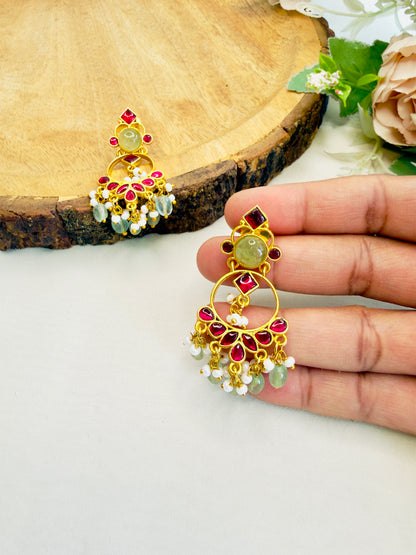 Jadau Chand bali Earrings