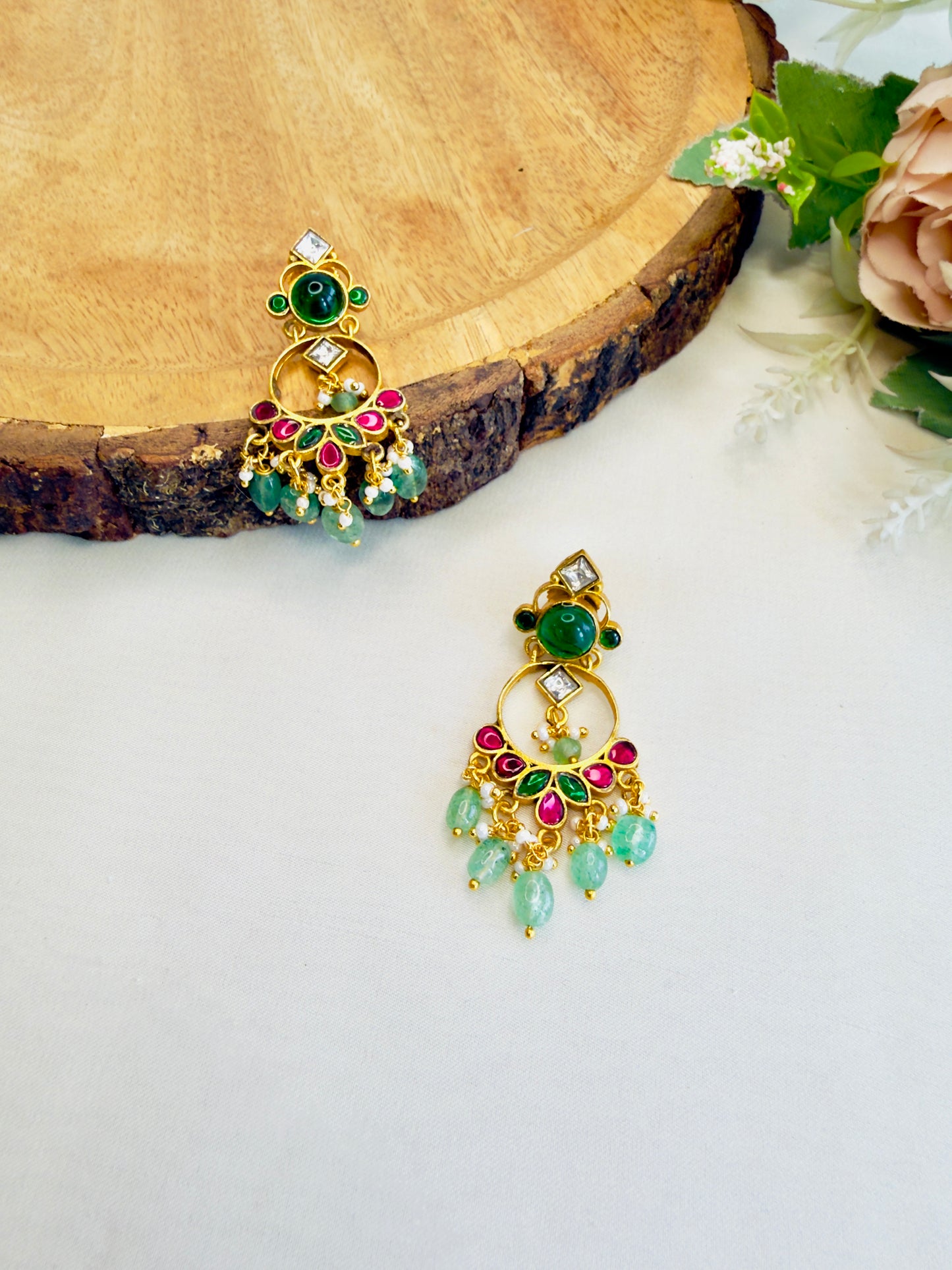 Jadau Chand bali Earrings