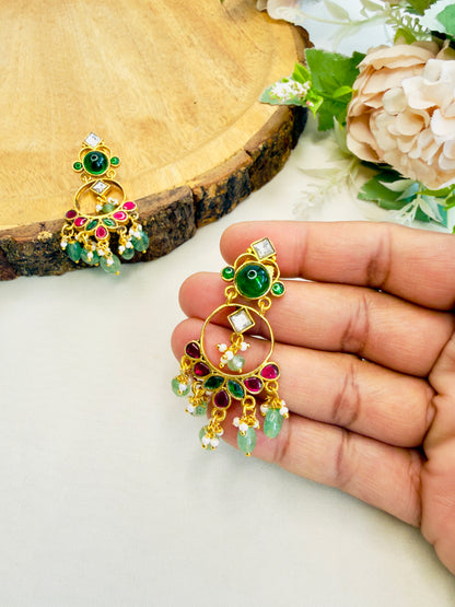 Jadau Chand bali Earrings