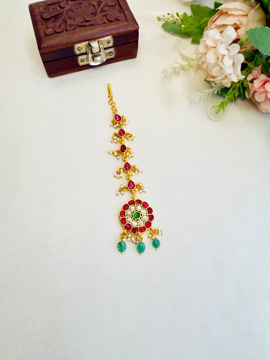 Multicolor Circle Jadau Mang Tika