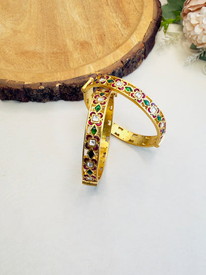 Jadau Multicolor Bangles