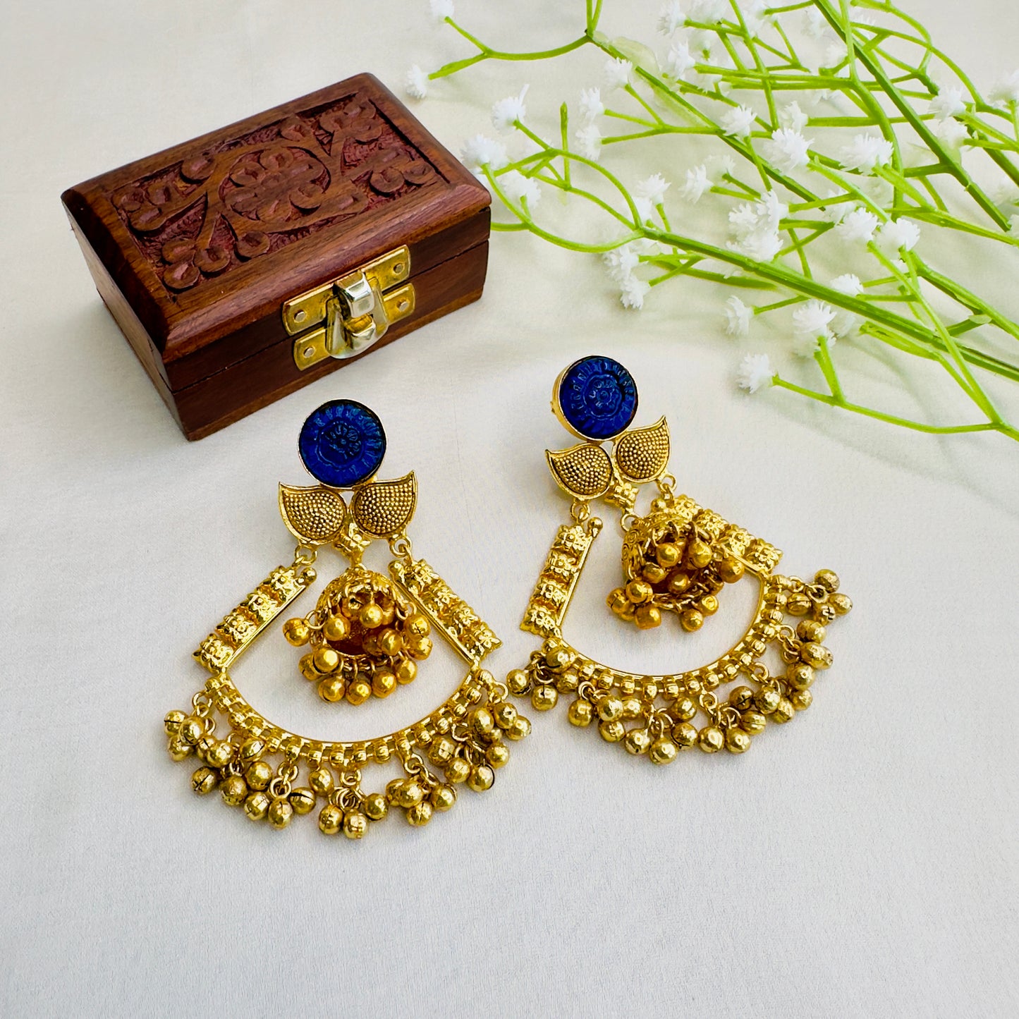Carving stone Earrings