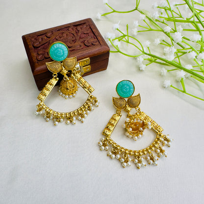 Carving stone Earrings