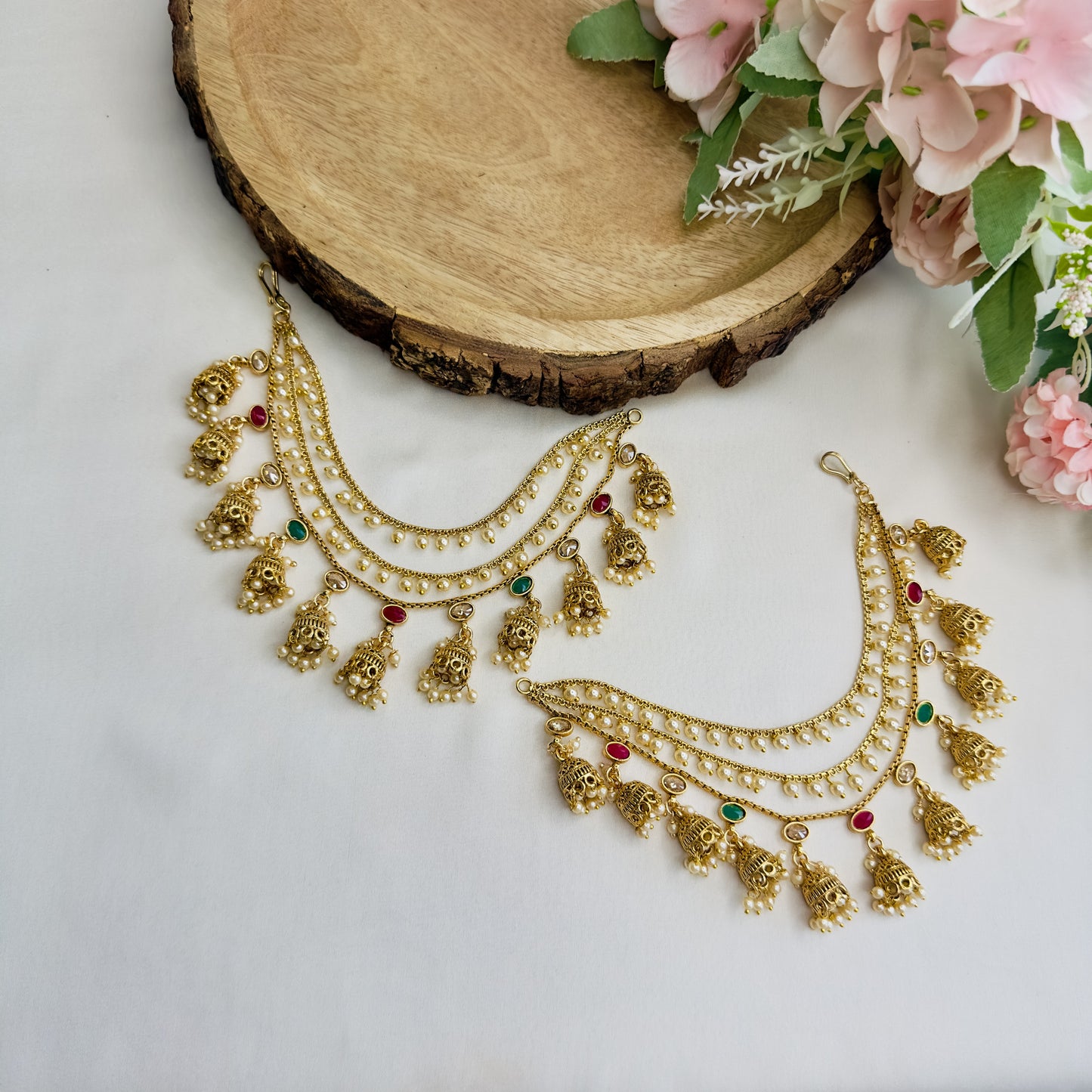 Small Jhumki Ear chains