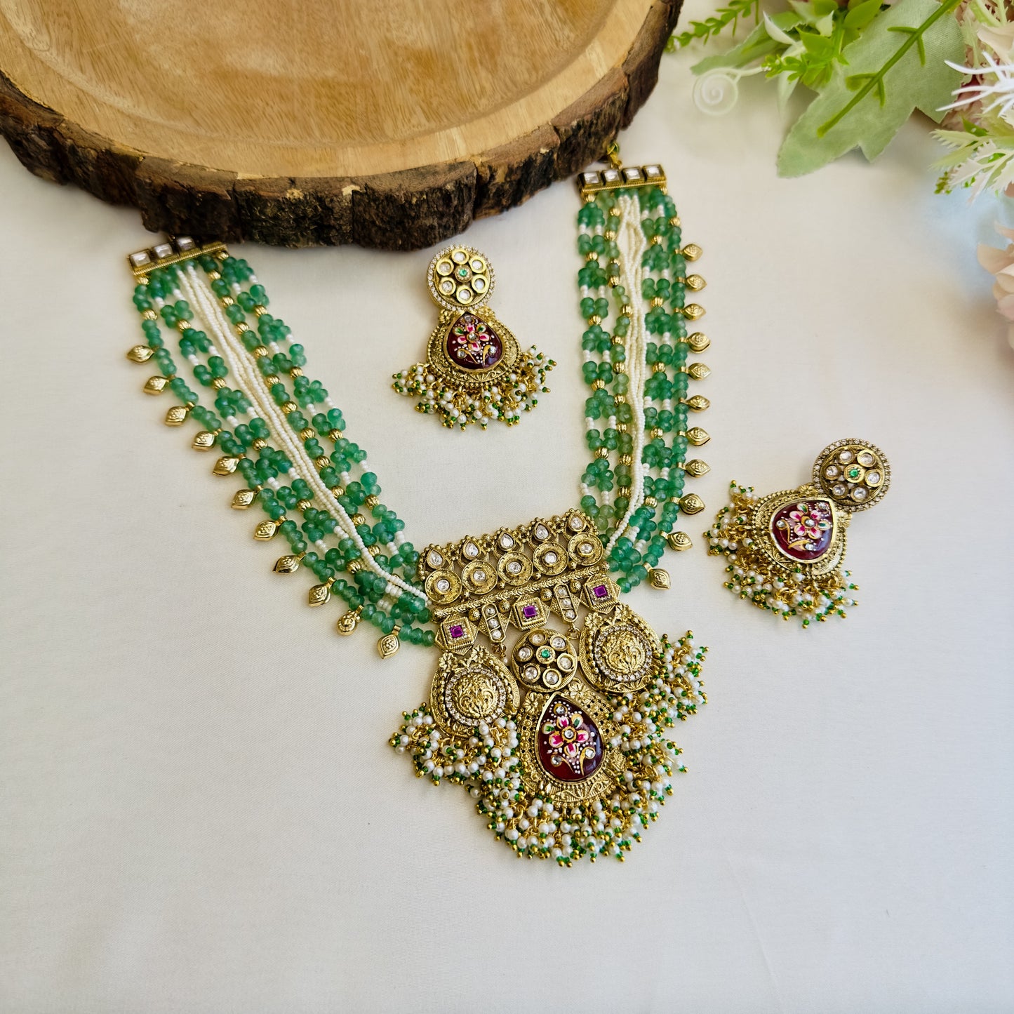 Heritage Rajwadi Necklace Set