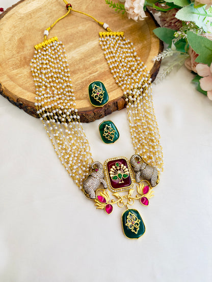 Fusion 3D Elephant Necklace Set