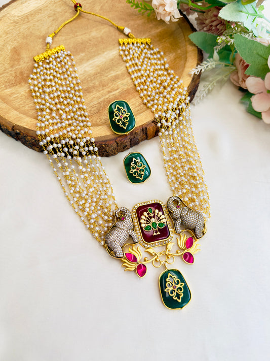 Fusion 3D Elephant Necklace Set